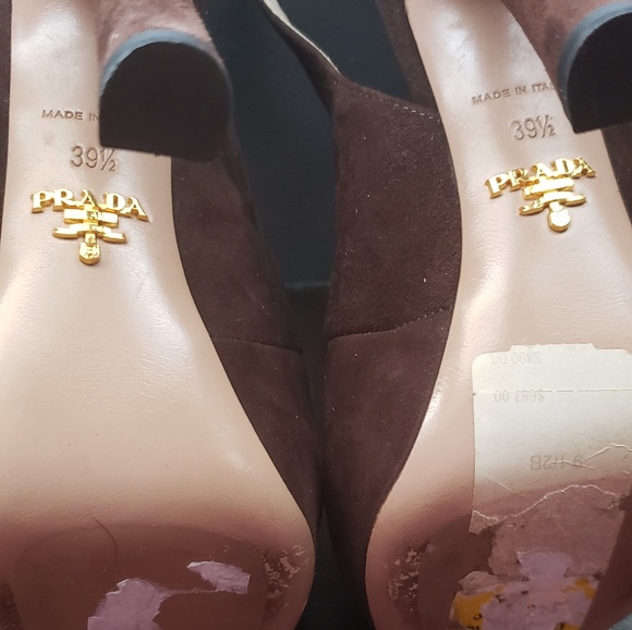 PRADA LATTICE PEEP TOE SLING BACK - Picture 4 of 4